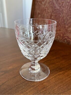 Vintage Stuart Crystal Imperial Blown Glass Water Goblet Made in England -Signed